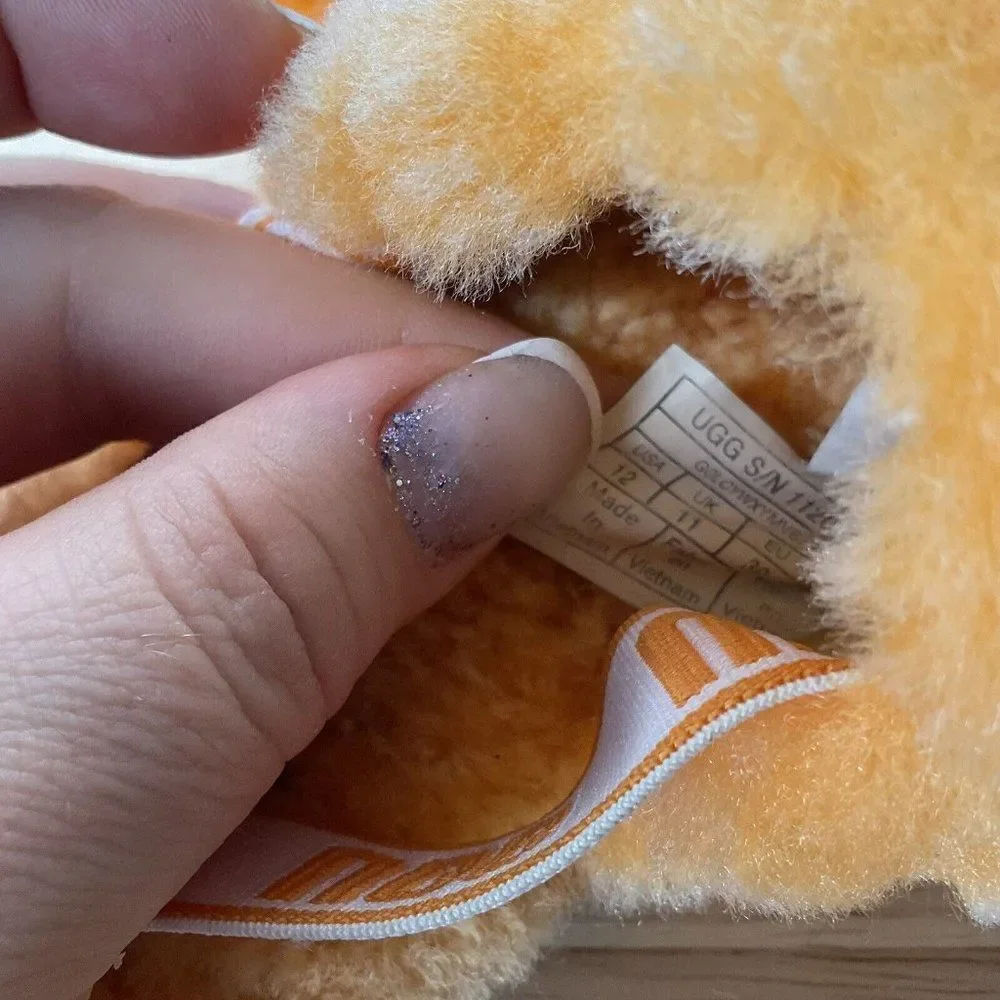 Ugg Orange California Poppy Fluff Yeah Fur Slides Slippers Kids Girlsn12 Vietnam